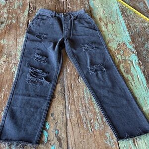 PacSun High Rise Black Distressed Jeans